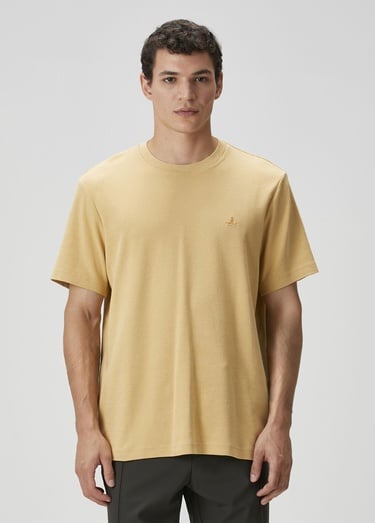  Beymen Club Erkek Relax Fit Deve Tüyü Basic T-shirt