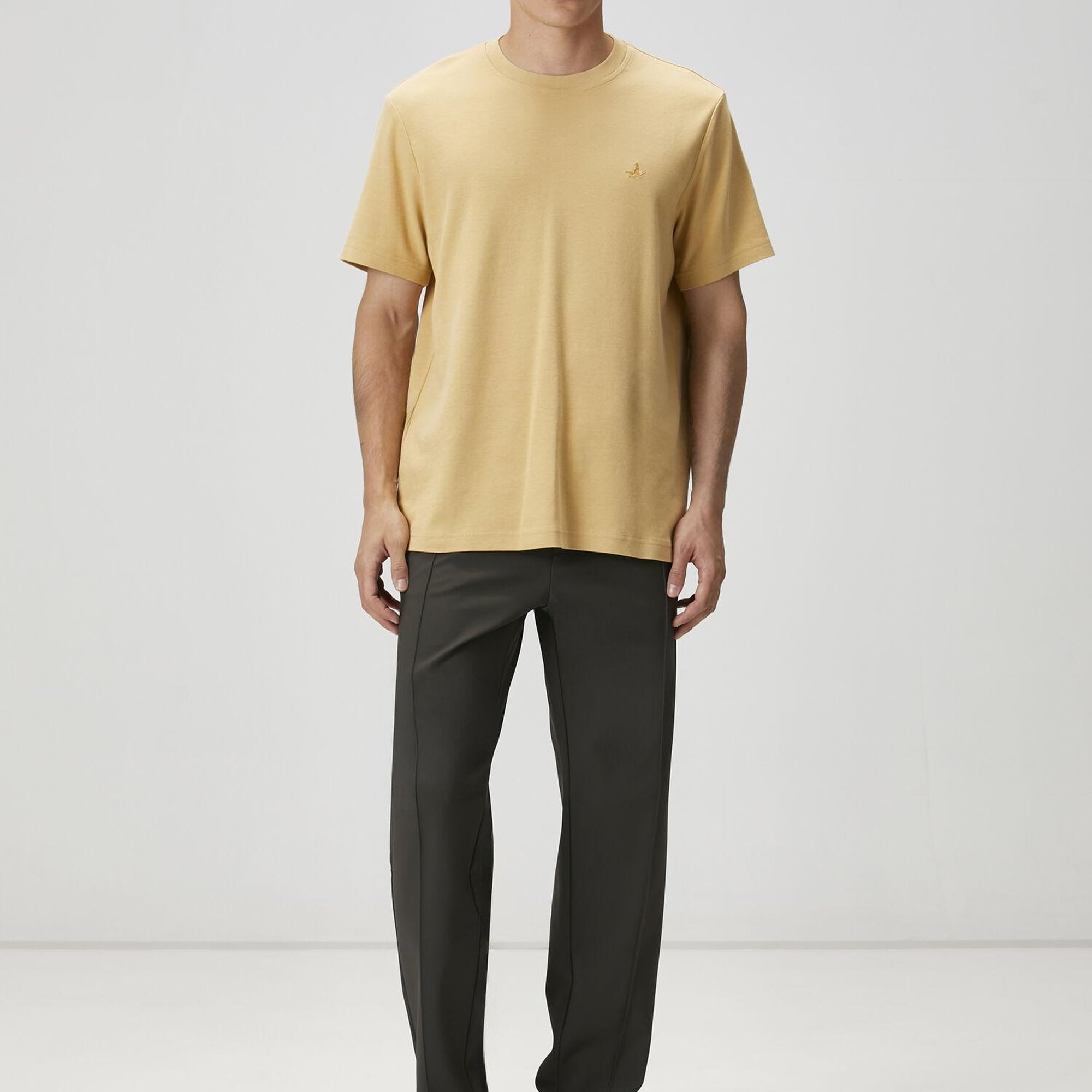 Beymen Club Erkek Relax Fit Deve Tüyü Basic T-shirt