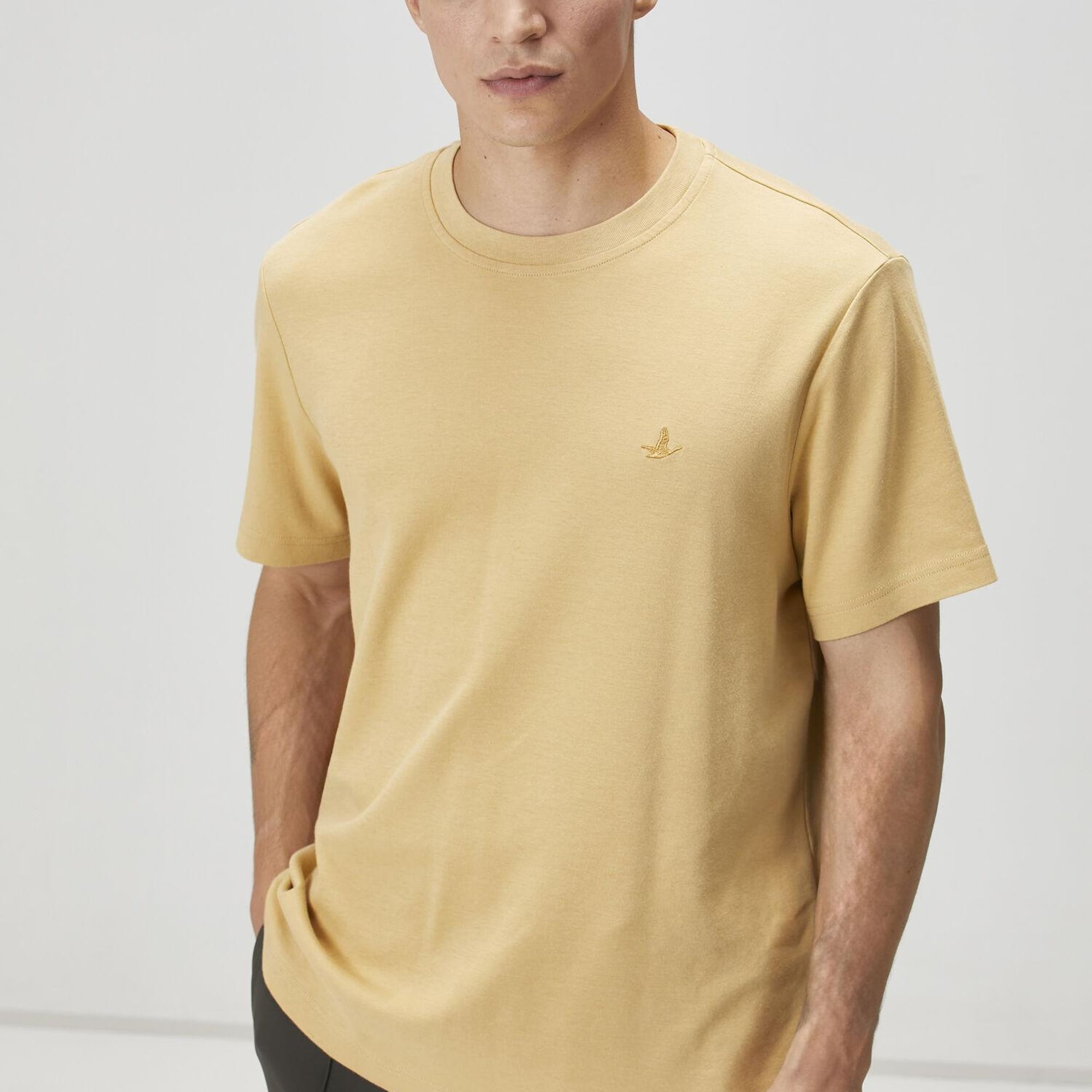 Beymen Club Erkek Relax Fit Deve Tüyü Basic T-shirt