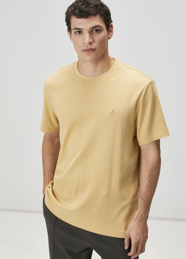  Beymen Club Erkek Relax Fit Deve Tüyü Basic T-shirt