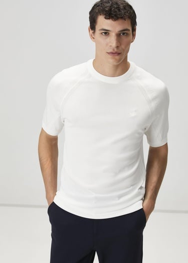  Beymen Club Erkek Kırık Beyaz Kısa Kollu Kazak