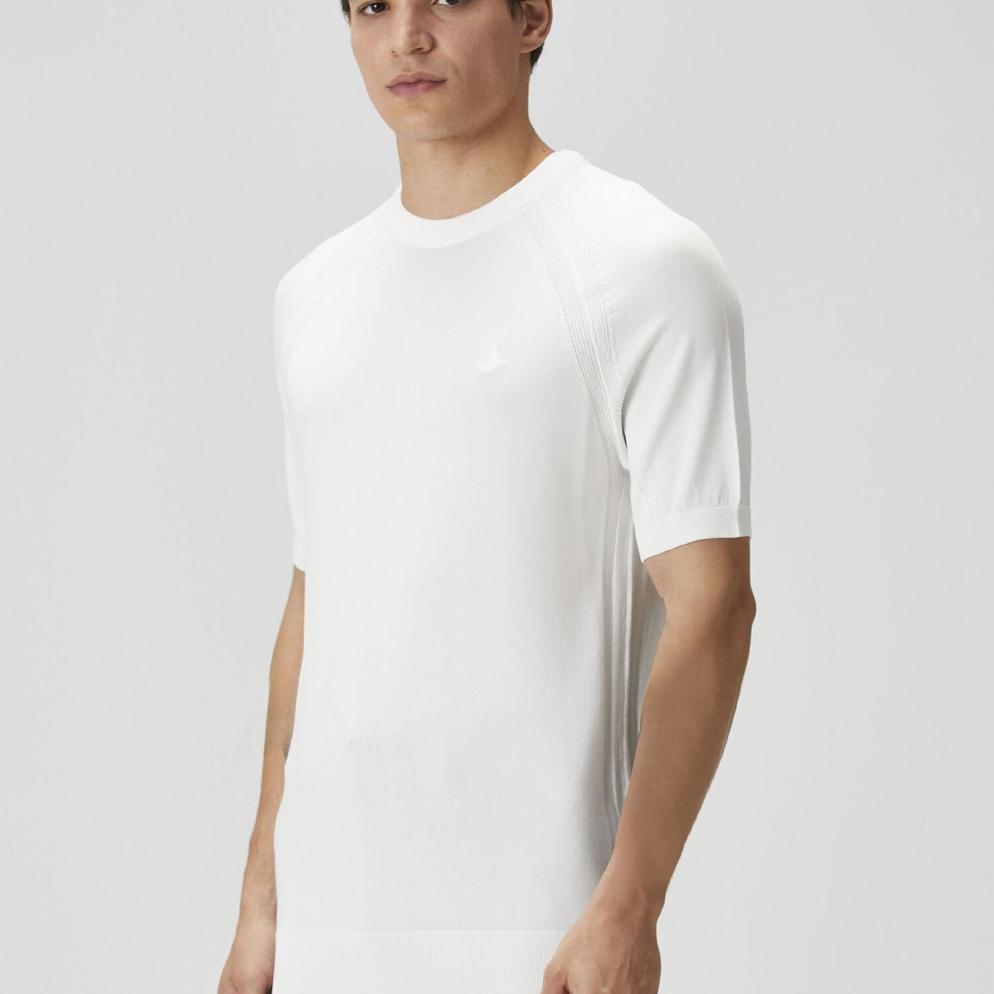 Beymen Club Erkek Kırık Beyaz Kısa Kollu Kazak