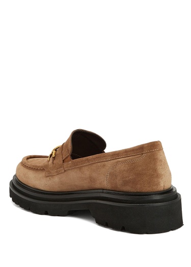  Beymen Club Kadın Taba Zincirli Logolu Süet Loafer