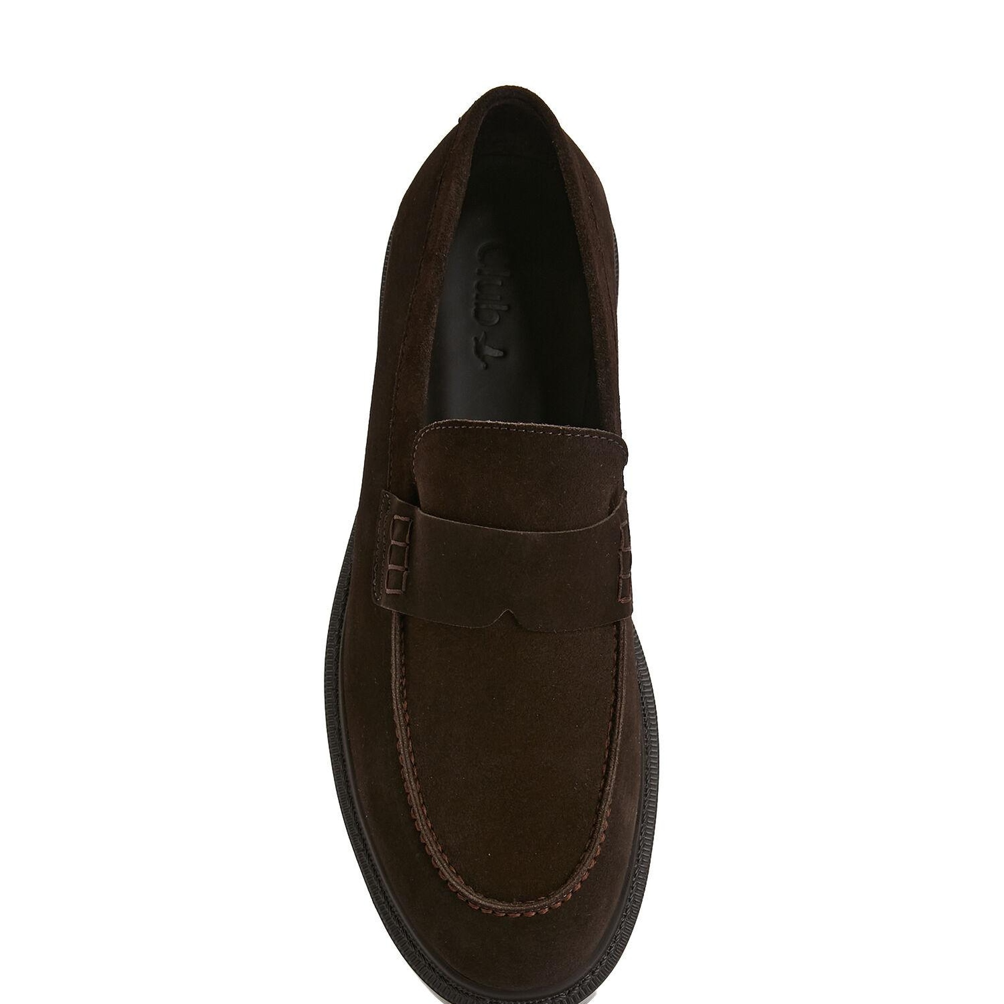 Beymen Club Erkek Kahverengi Bant Detaylı Süet Loafer