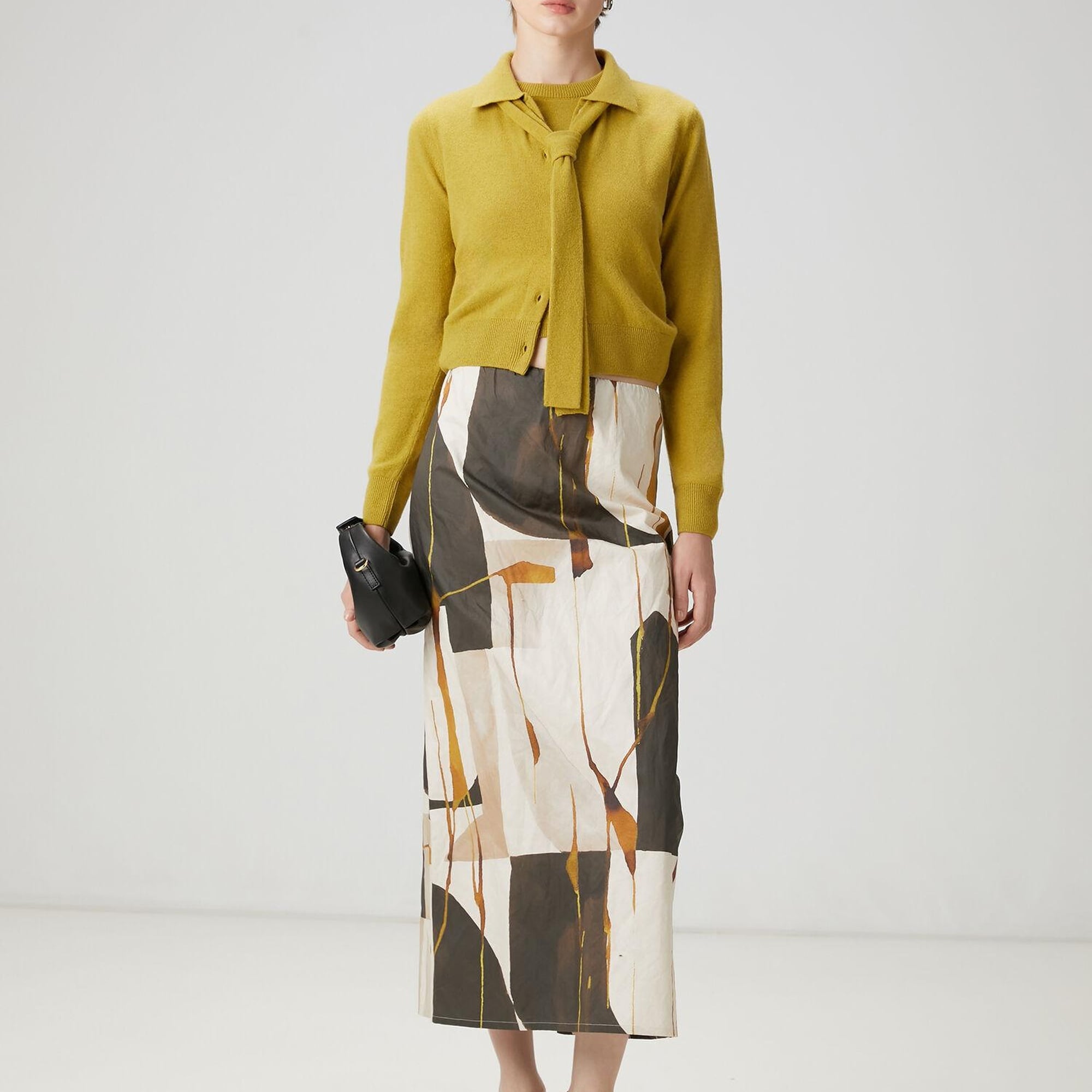 Beymen Club Kadın Çok Renkli Desenli Midi Etek