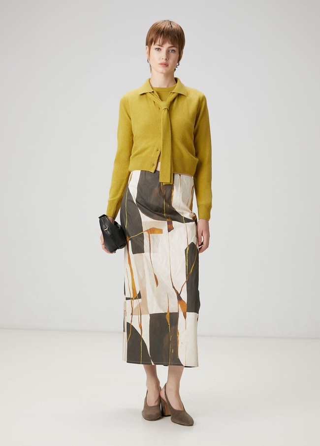  Beymen Club Kadın Çok Renkli Desenli Midi Etek