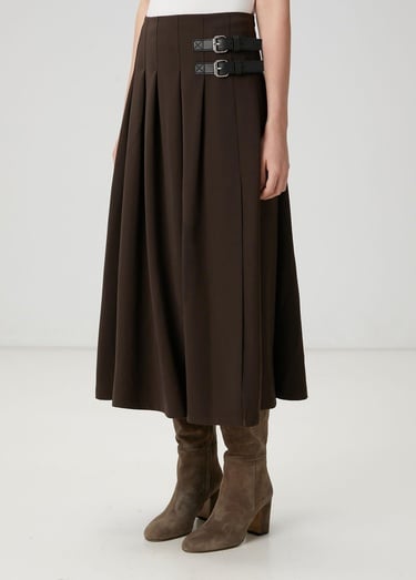  Beymen Club Kadın Kahverengi Pileli Midi Etek