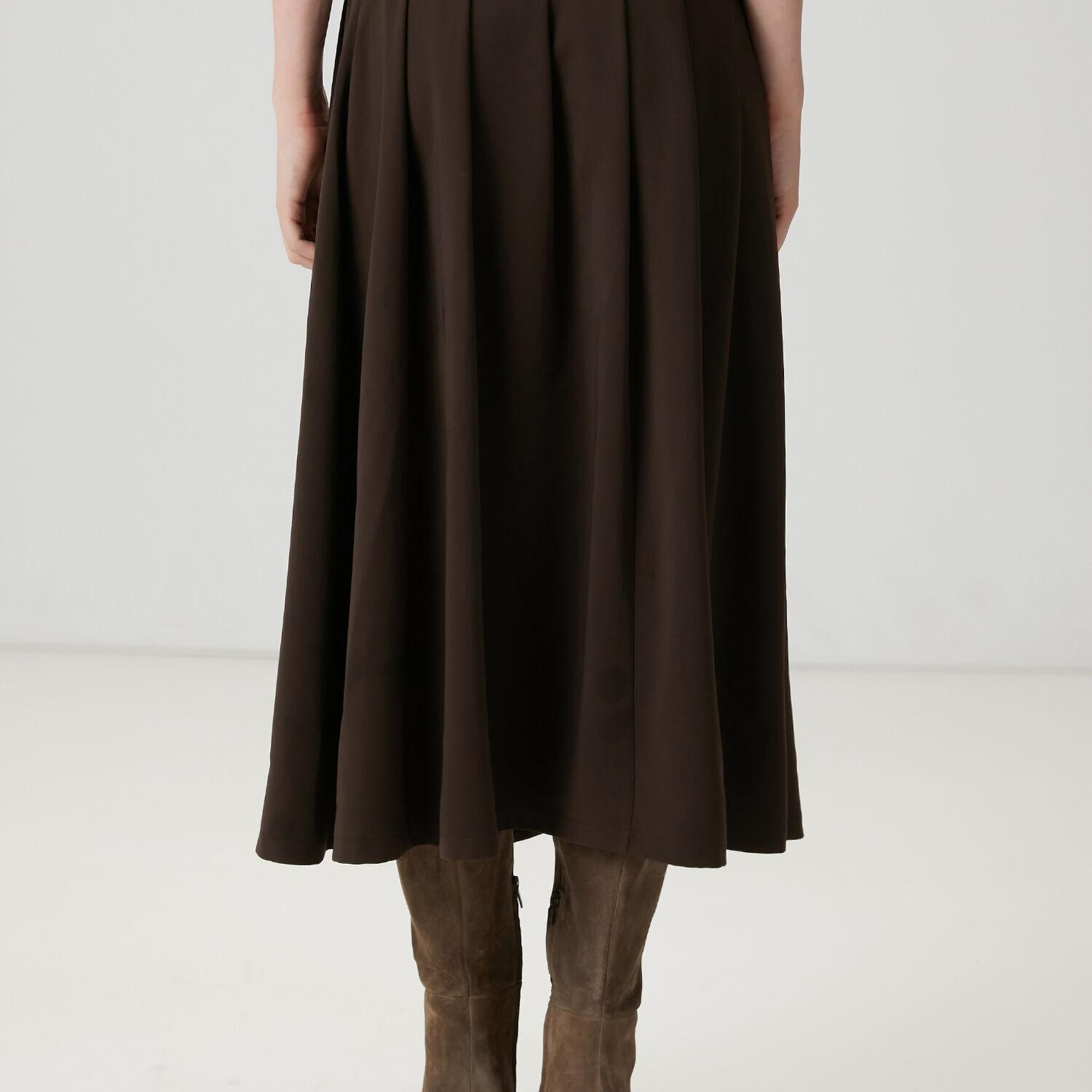 Beymen Club Kadın Kahverengi Pileli Midi Etek