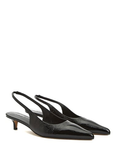  Beymen Club Kadın Kitten Siyah Deri Topuklu Ayakkabı