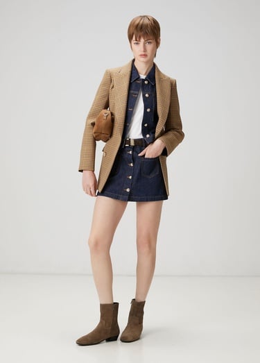  Beymen Club Kadın Lacivert Crop Denim Ceket