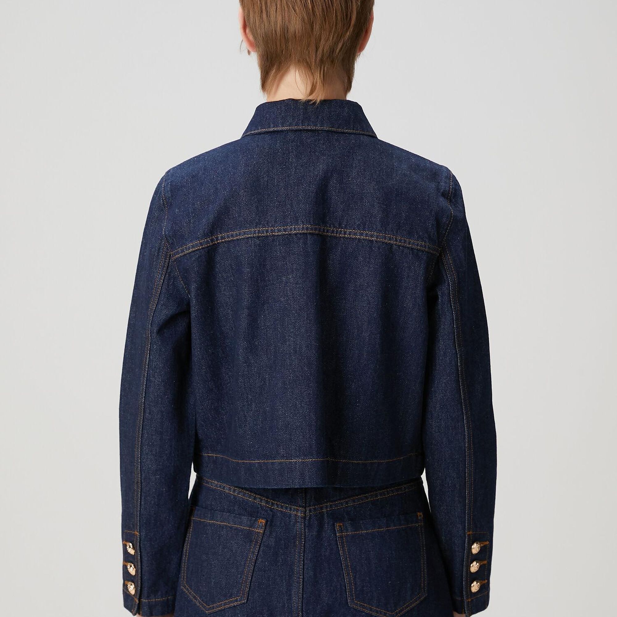 Beymen Club Kadın Lacivert Crop Denim Ceket