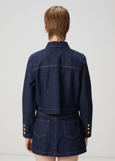  Beymen Club Kadın Lacivert Crop Denim Ceket