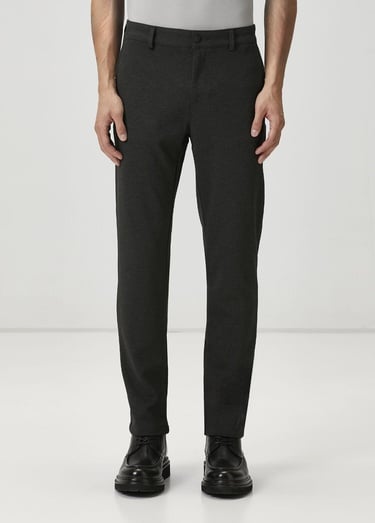  Beymen Club Erkek Slim Fit Antrasit Melanj Örme Pantolon