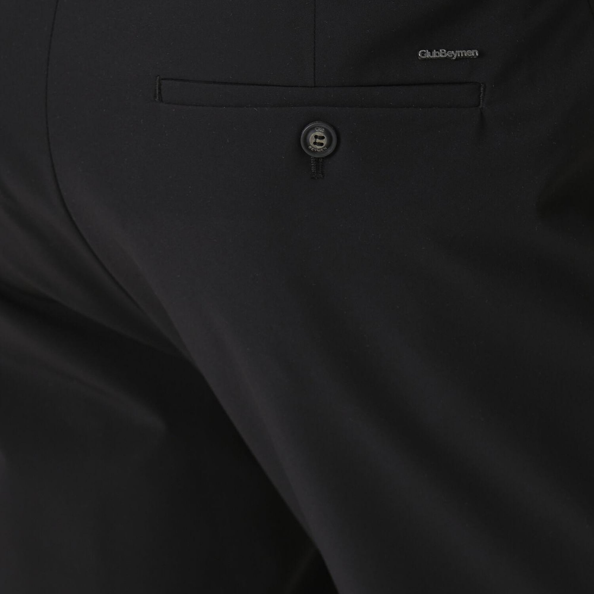 Beymen Club Erkek Siyah Beli Kordonlu Pantolon