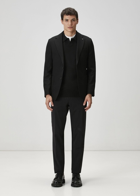  Beymen Club Erkek Siyah Beli Kordonlu Pantolon