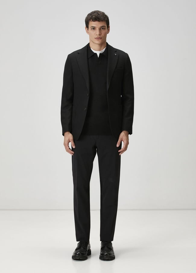  Beymen Club Erkek Siyah Beli Kordonlu Pantolon