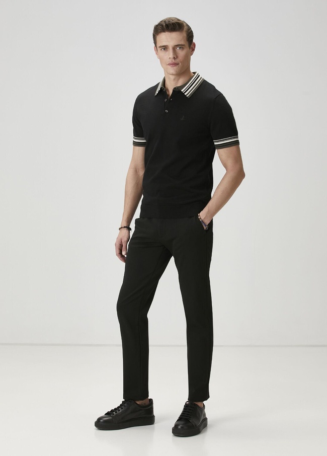  Beymen Club Erkek Slim Fit Jasmin Siyah Chino Pantolon