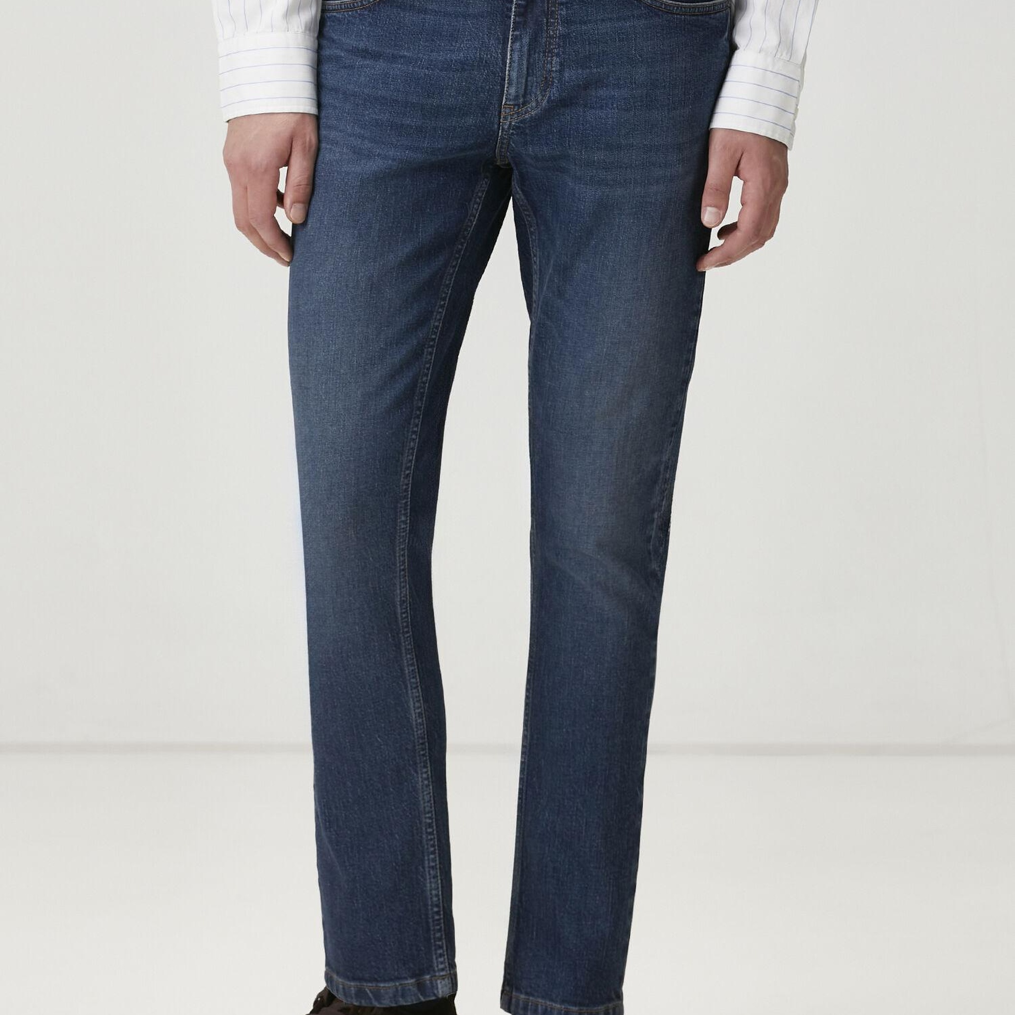 Beymen Club Erkek Mavi Yıkamalı Slim Fit Jean Pantolon