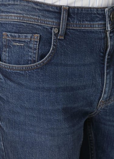  Beymen Club Erkek Mavi Yıkamalı Slim Fit Jean Pantolon