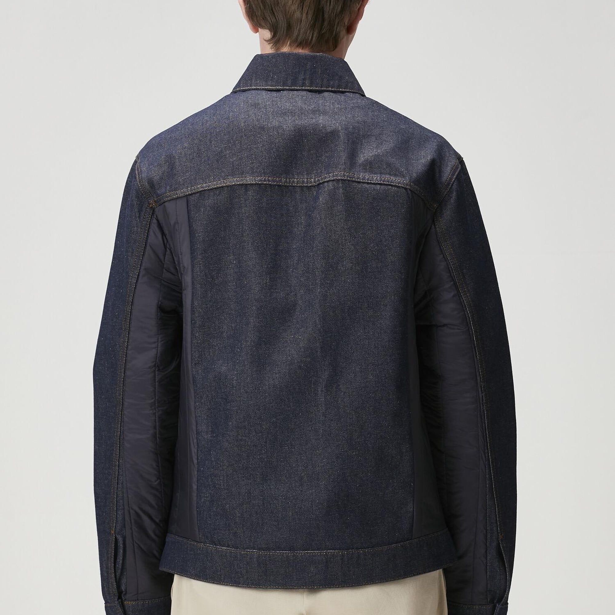 Beymen Club Erkek Lacivert Kapitone Detaylı Denim Ceket