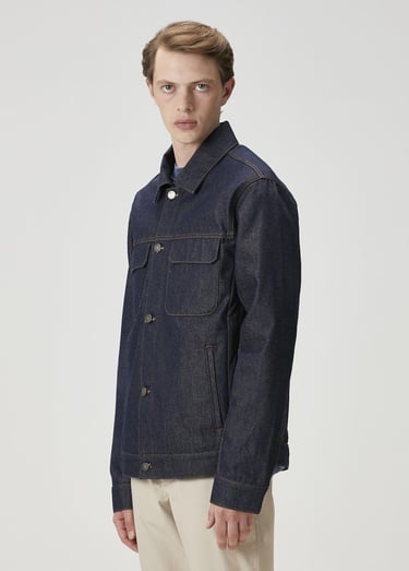  Beymen Club Erkek Lacivert Kapitone Detaylı Denim Ceket