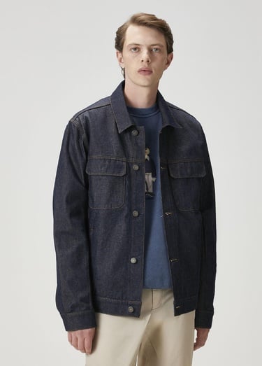  Beymen Club Erkek Lacivert Kapitone Detaylı Denim Ceket