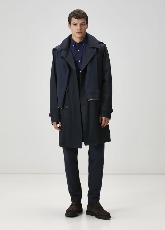  Beymen Club Erkek Comfort Fit Lacivert Gabardin Doku Gömlek