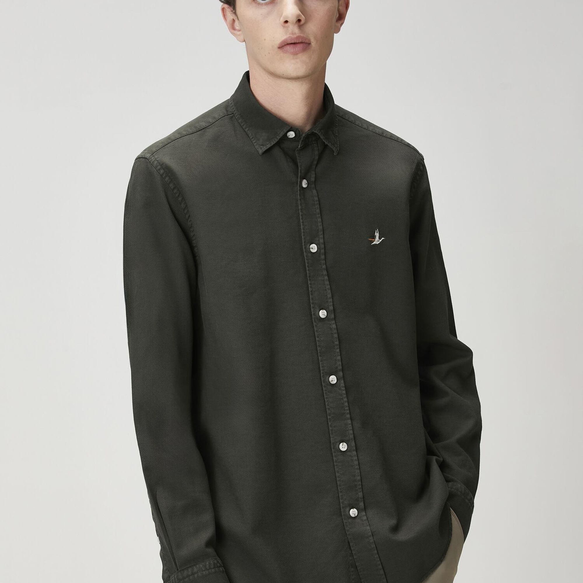 Beymen Club Erkek Comfort Fit Haki Gömlek