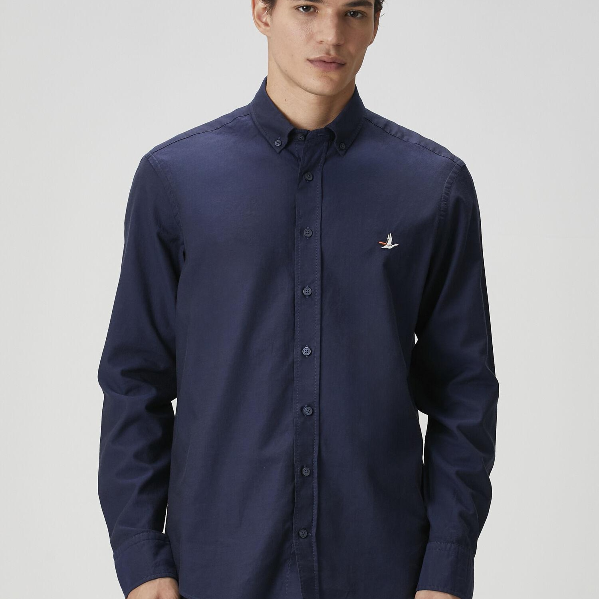 Beymen Club Erkek Comfort Fit Lacivert Oxford Gömlek