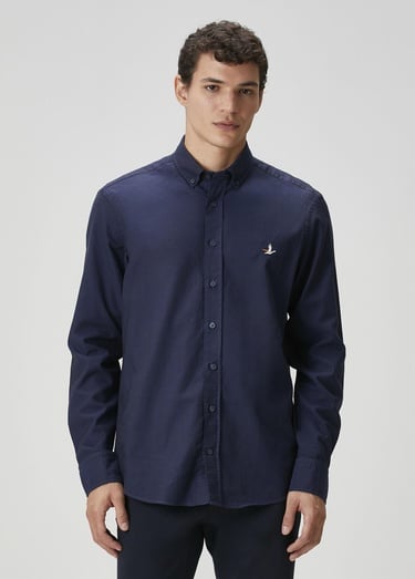  Beymen Club Erkek Comfort Fit Lacivert Oxford Gömlek