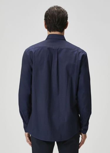  Beymen Club Erkek Comfort Fit Lacivert Oxford Gömlek