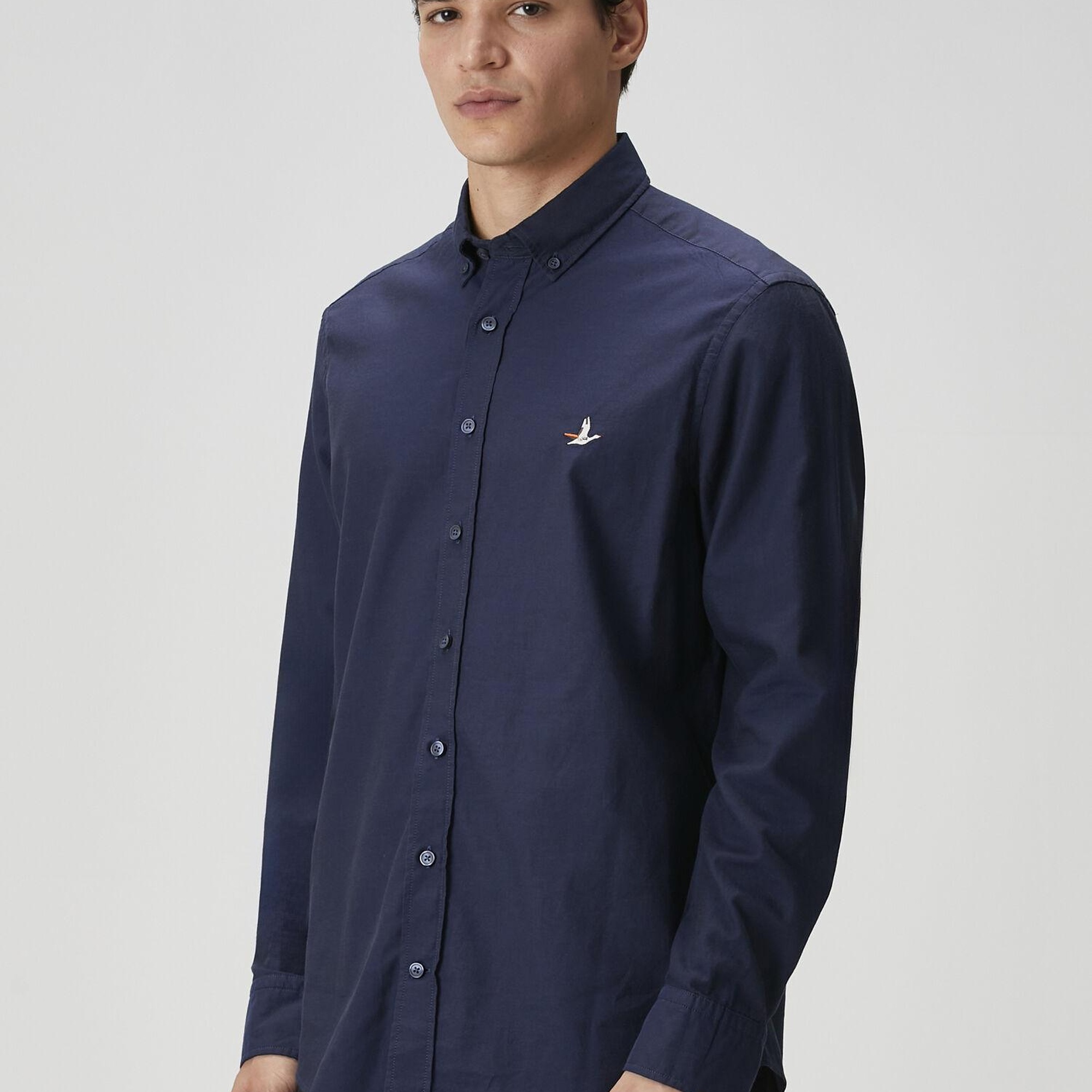 Beymen Club Erkek Comfort Fit Lacivert Oxford Gömlek