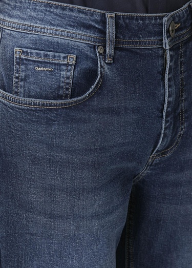  Beymen Club Erkek Mavi Yıkamalı Slim Fit Jean Pantolon