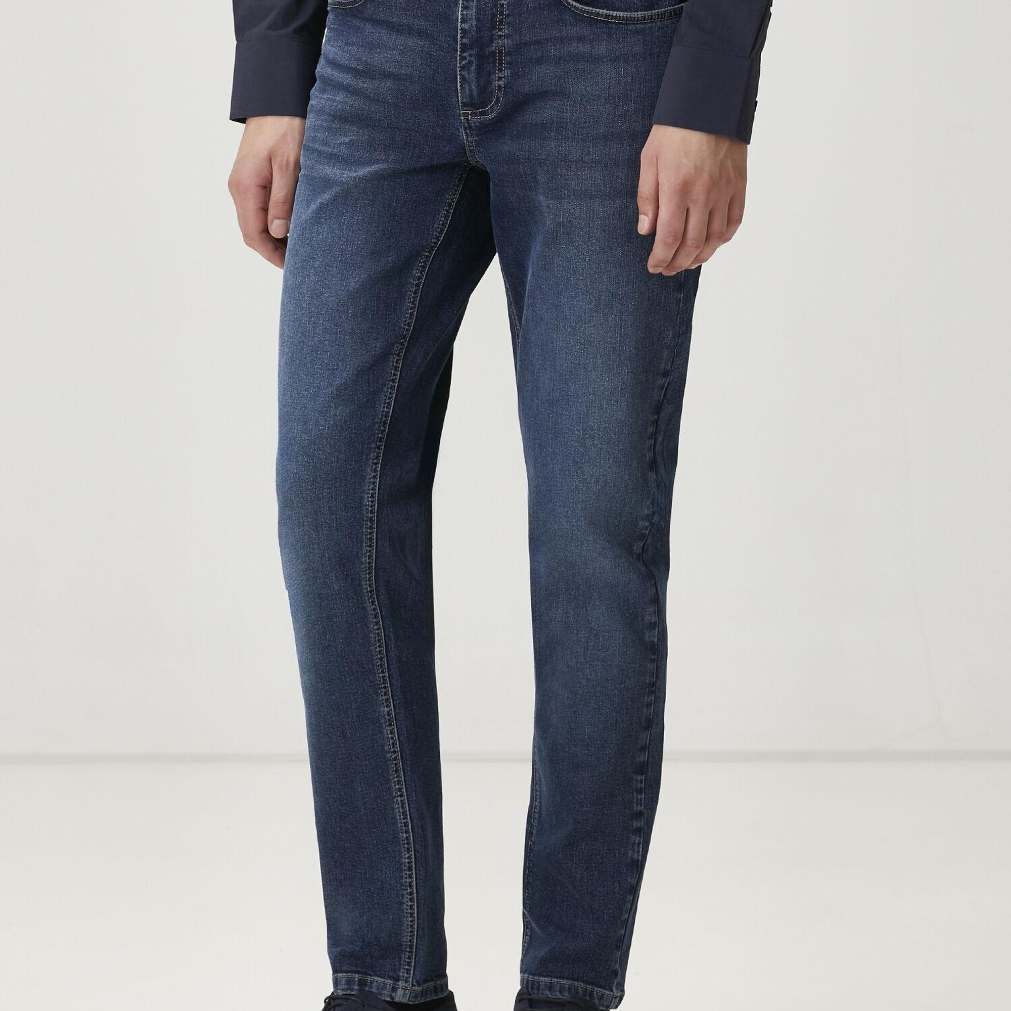 Beymen Club Erkek Mavi Yıkamalı Slim Fit Jean Pantolon