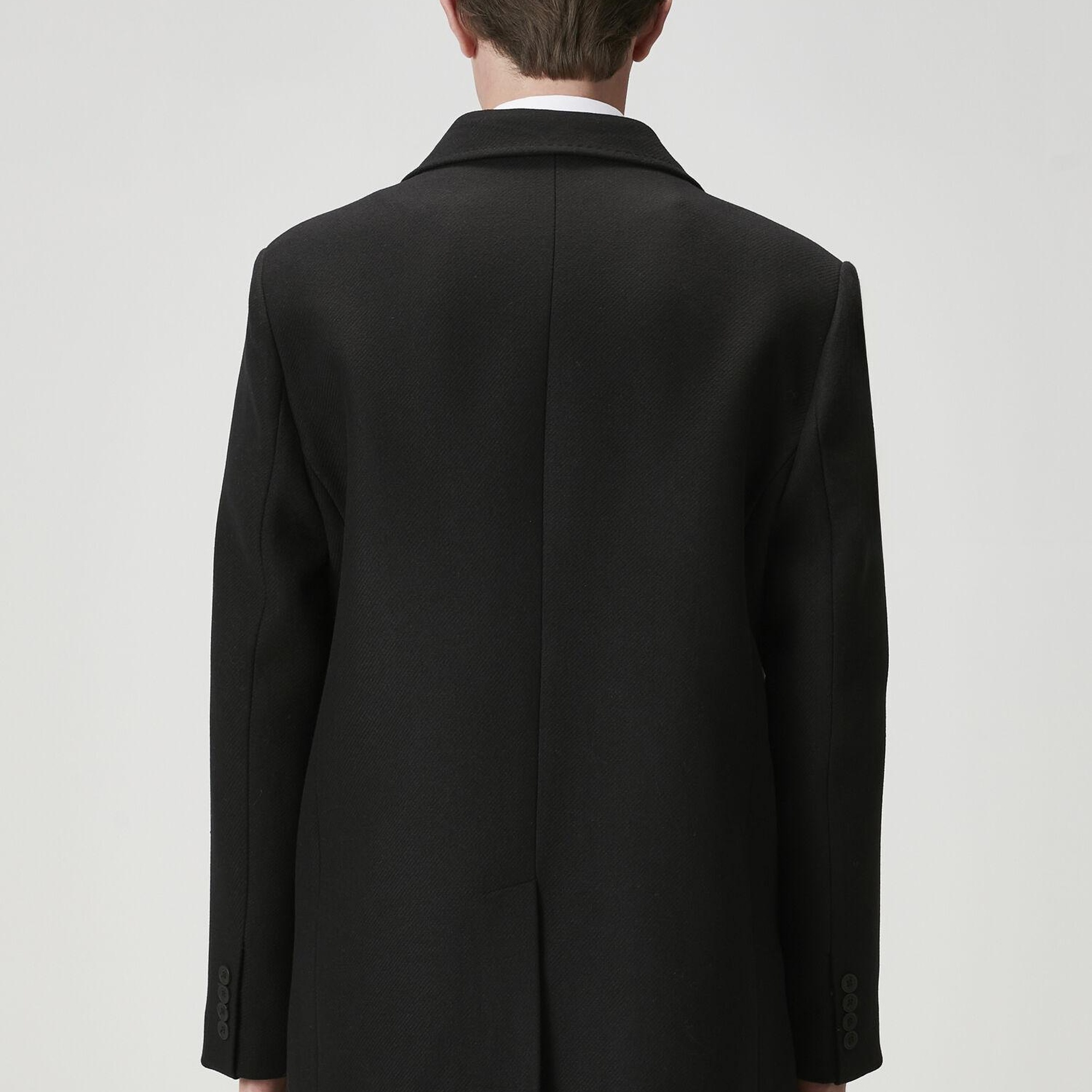 Beymen Club Erkek Siyah İtalyan Yün Kaşe Palto