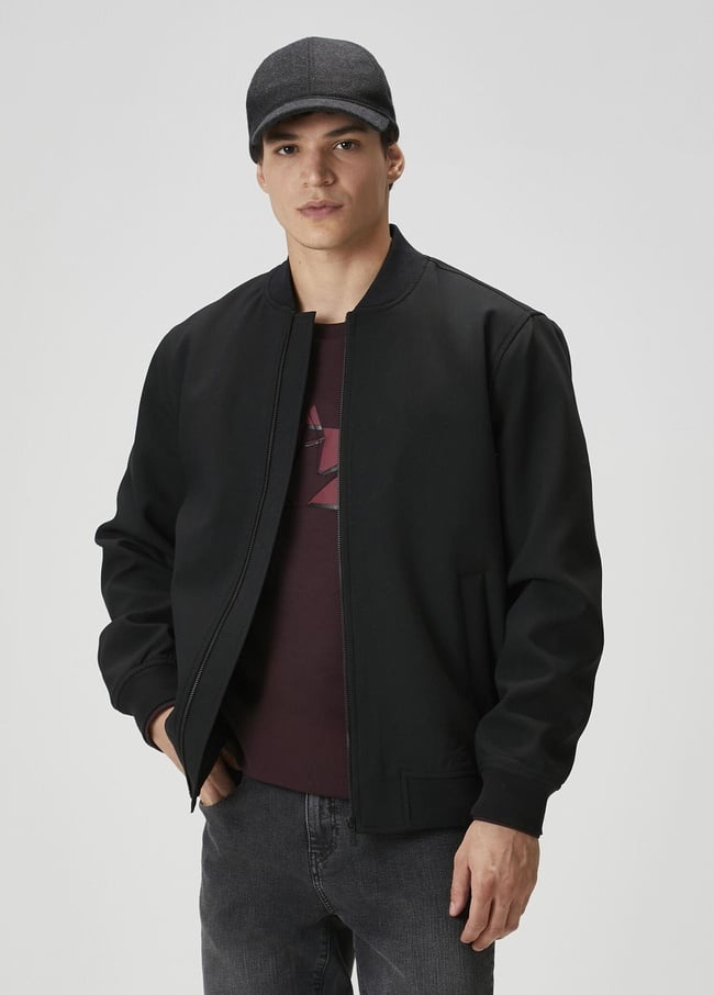  Beymen Club Erkek Siyah Twill Bomber Mont