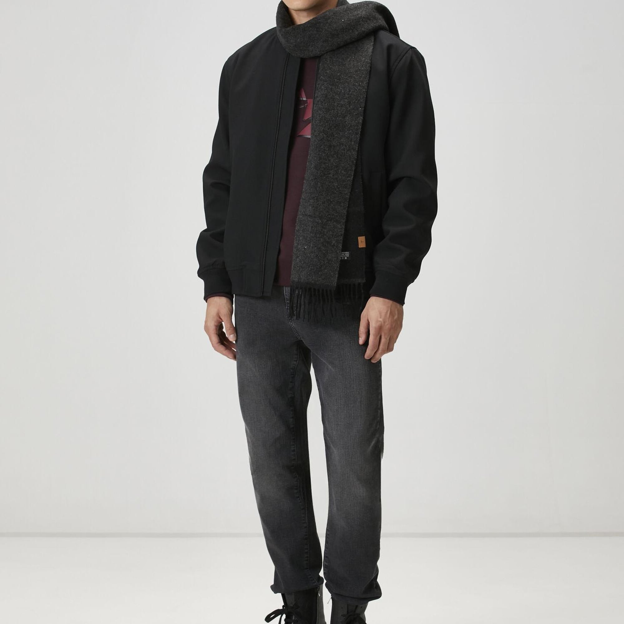 Beymen Club Erkek Siyah Twill Bomber Mont