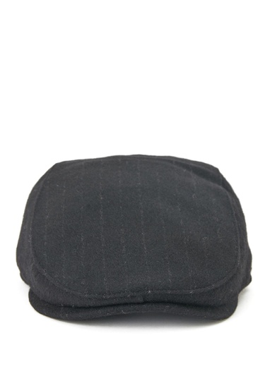  Beymen Club Erkek Siyah Silik Çizgili Yün Şapka