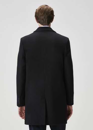  Beymen Club Erkek Lacivert Yün Kaşe Palto