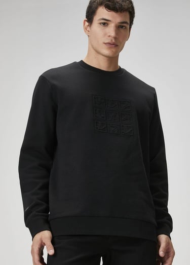  Beymen Club Erkek Siyah Kaz Baskılı Sweatshirt