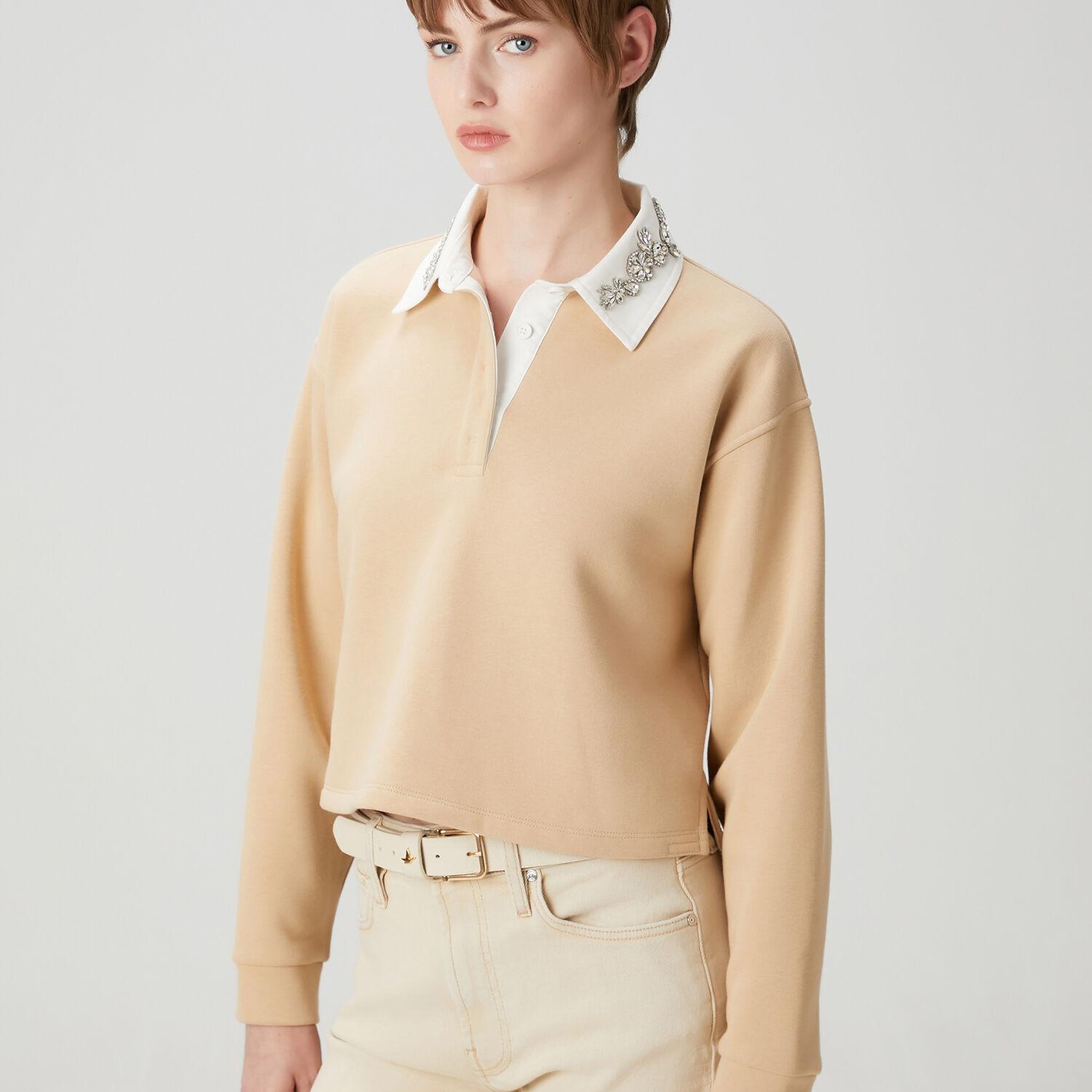 Beymen Club Kadın Bej Taş Detaylı Sweatshirt