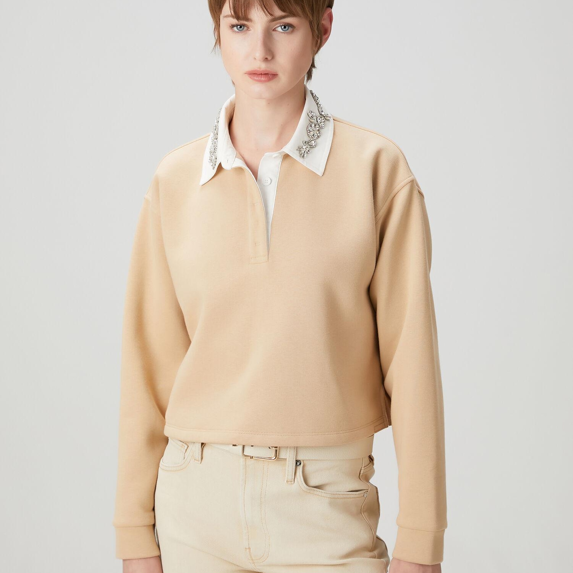 Beymen Club Kadın Bej Taş Detaylı Sweatshirt