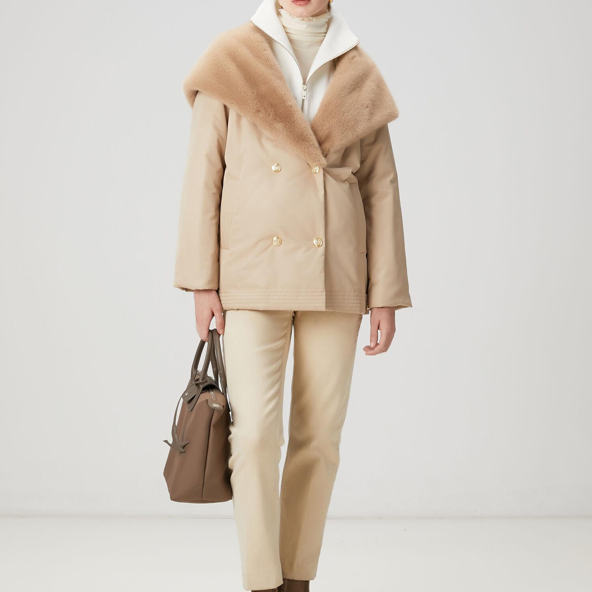 Beymen Club Kadın Kırık Beyaz Fermuarlı Sweatshirt