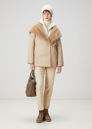  Beymen Club Kadın Kırık Beyaz Fermuarlı Sweatshirt