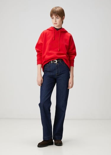  Beymen Club Kadın Kırmızı Kapüşonlu Logolu Sweatshirt