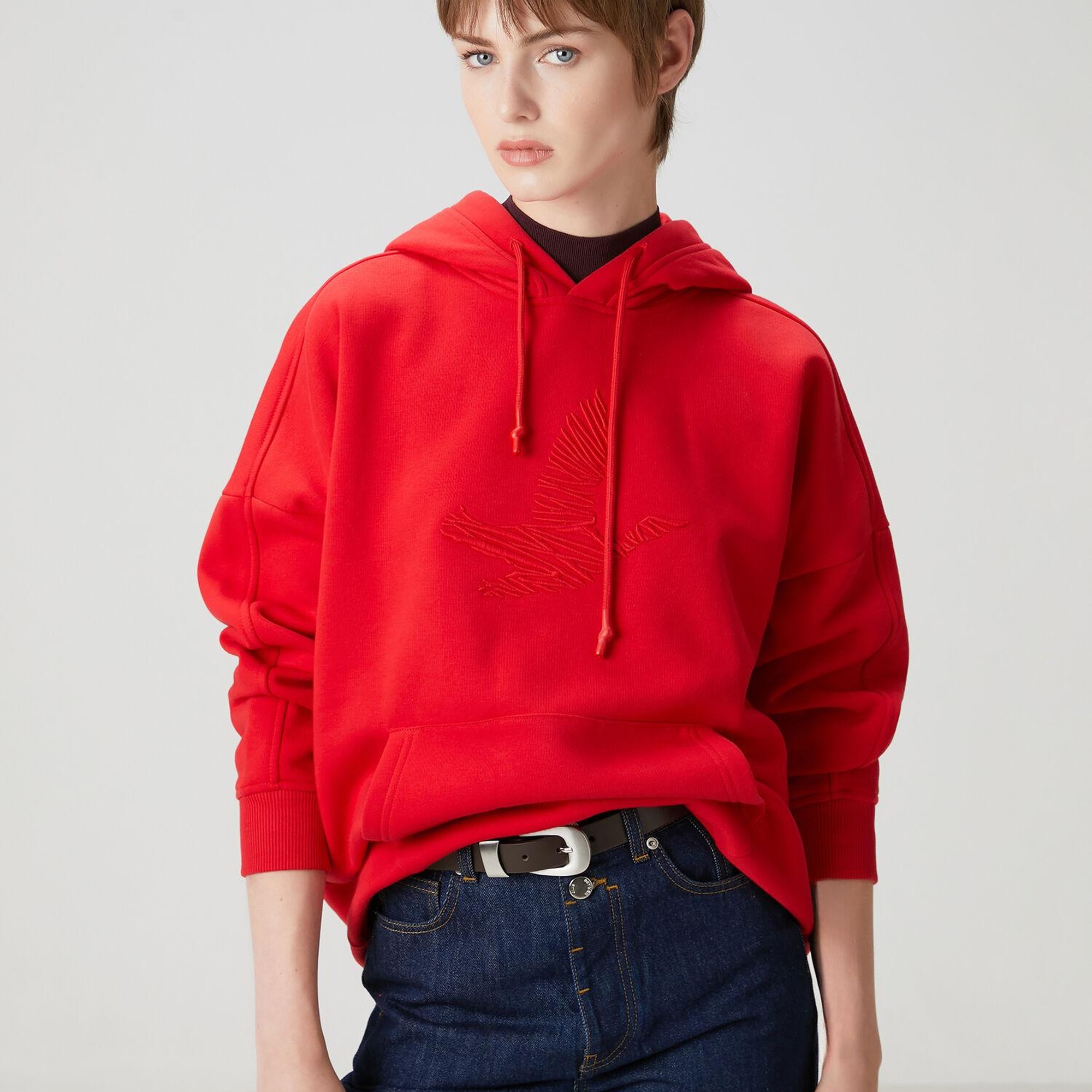 Beymen Club Kadın Kırmızı Kapüşonlu Logolu Sweatshirt