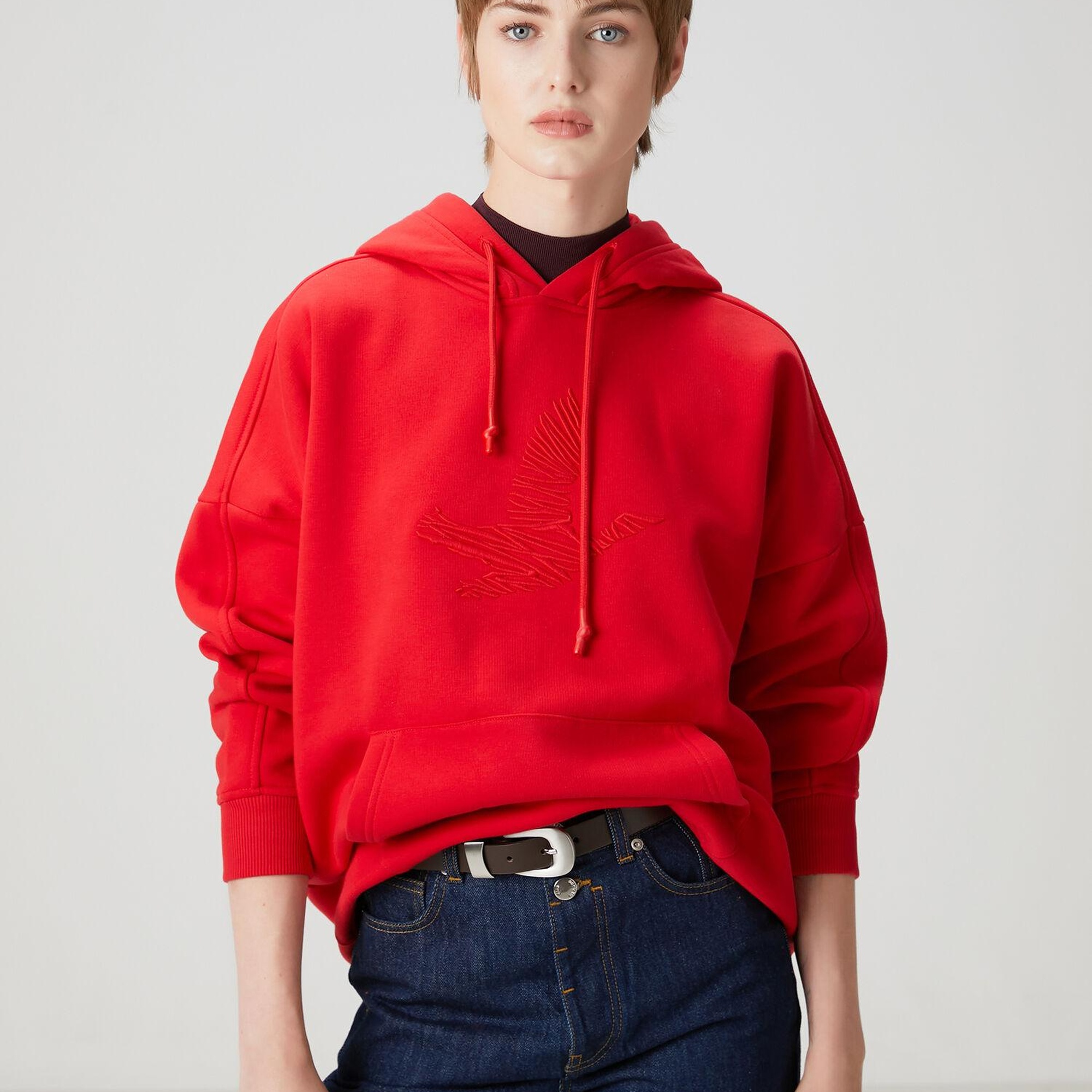 Beymen Club Kadın Kırmızı Kapüşonlu Logolu Sweatshirt