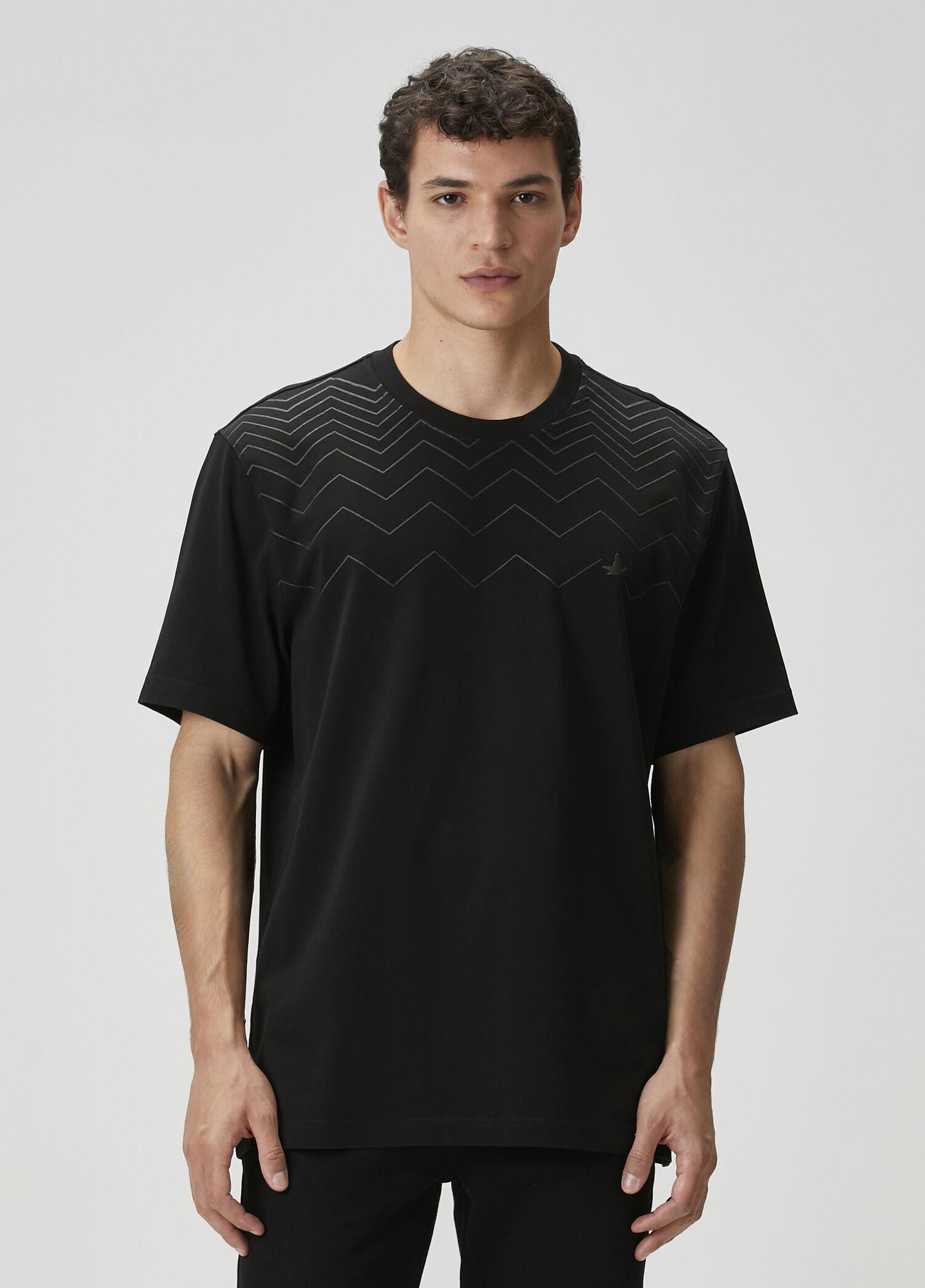  Beymen Club Erkek Siyah Logo Baskılı T-shirt