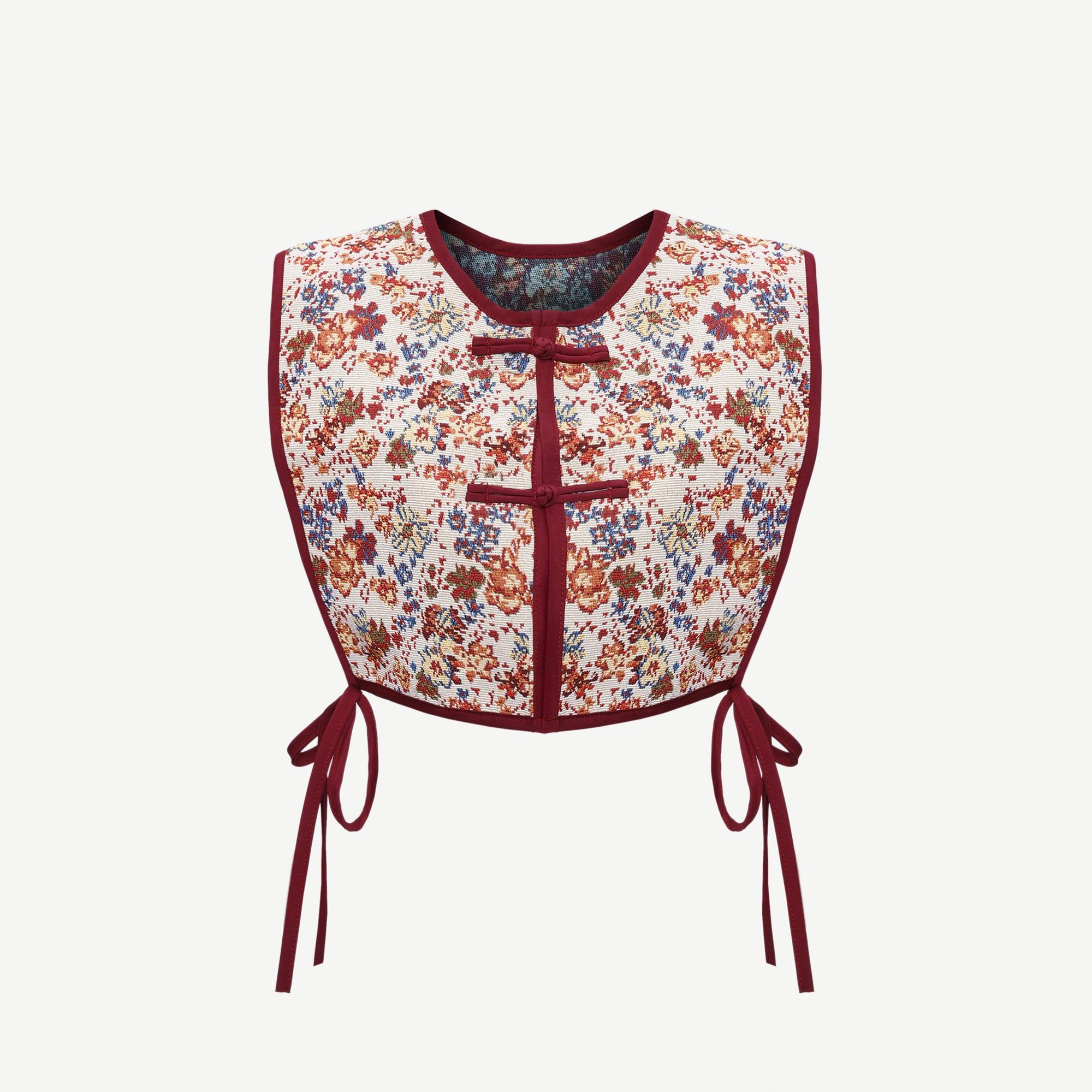 YARGICI Çiçek Desenli Kısa Panço