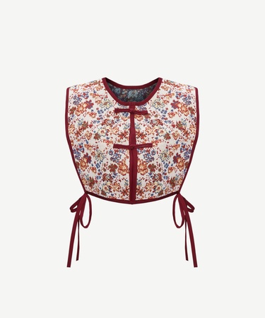  YARGICI Çiçek Desenli Kısa Panço